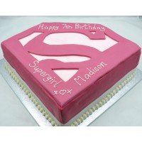 Superheroes - Supergirl Logo Cake